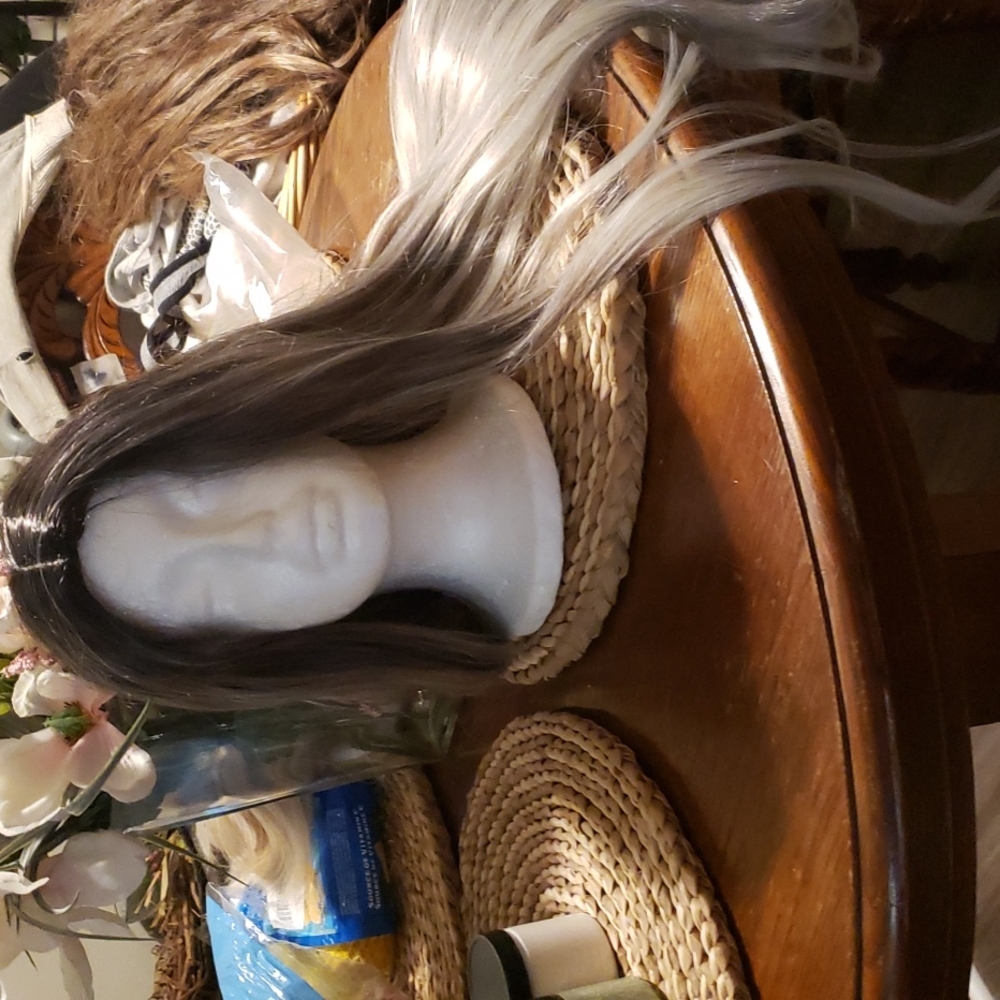 Ombre black and Gray Wig!